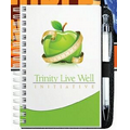 100 Sheet Gloss Cover Journal w/ Pen Safe Back & Pen (4"x6")